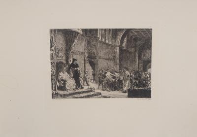 Eugène DELACROIX - Les deux Foscari, 1873 - Gravure signée 2