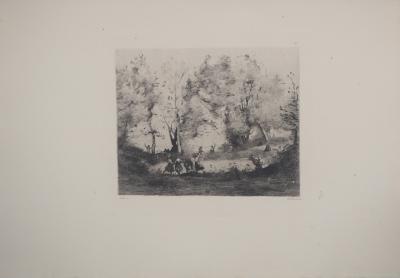 Jean-Baptiste Camille COROT - Danse des nymphes, 1873 - Gravure à l’eau-forte 2
