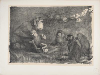 Paul JOUVE - Le Jugement de Pâris, 1897 - Lithograph 2