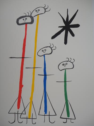 Joan MIRO : Famille surréaliste à l’étoile - Lithographie signée 2