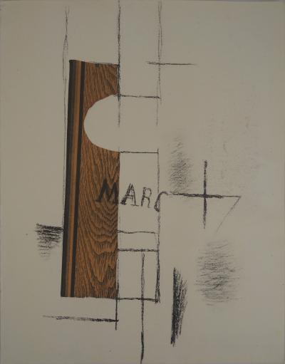 Georges BRAQUE - La bouteille de Marc, 1956 - Pochoir 2