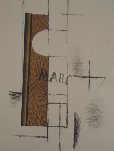 Georges BRAQUE - La bouteille de Marc, 1956 - Pochoir 2