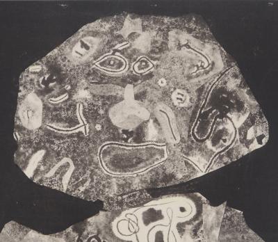 Jean DUBUFFET - Personnage aux empreintes, 1956 - Pochoir signé 2