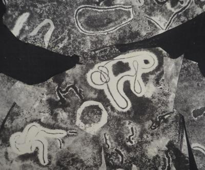 Jean DUBUFFET - Personnage aux empreintes, 1956 - Pochoir signé 2