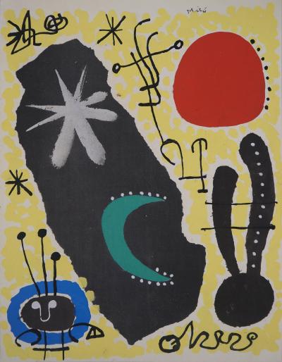 Joan MIRO - Character in the red sun, 1956 - Signed lithograph 2