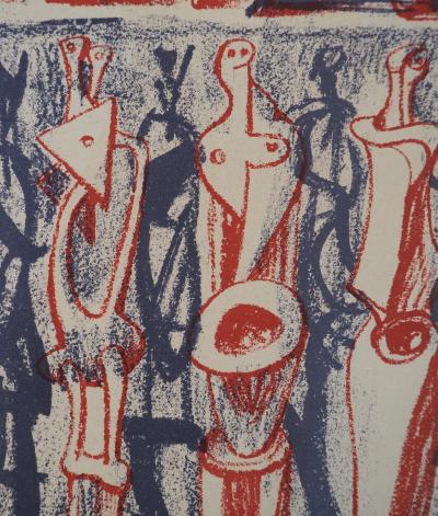 Henry MOORE - Figures et ombres, 1951 - Lithographie originale 2
