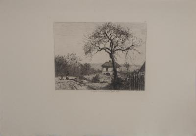 Camille PISSARRO - Vieille maison en Normandie, 1873 - Gravure signée 2