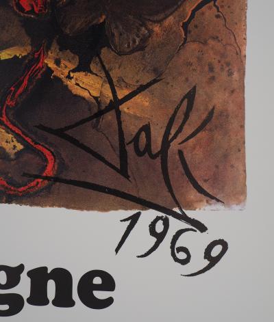 Salvador DALI : Auvergne - Lithographie originale signée, SNCF Grand Modèle 2