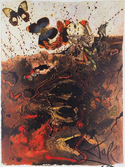 Salvador DALI : Auvergne - Lithographie originale signée, SNCF Grand Modèle 2