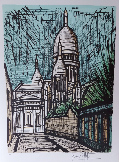 Bernard BUFFET - La Basilique du Sacré-Coeur, c. 1988 - Lithographie originale signée au crayon 2