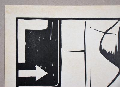 Fritz KÖTHE - Sans titre, 1966 - Gravure originale sur linoléum 2