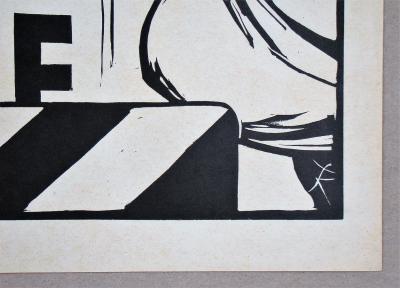Fritz KÖTHE - Sans titre, 1966 - Gravure originale sur linoléum 2