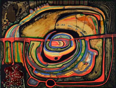 Friedensreich HUNDERTWASSER - Die fünfte Augenwaage, Planche 1, 1970-72 - Sérigraphie originale en couleurs 2