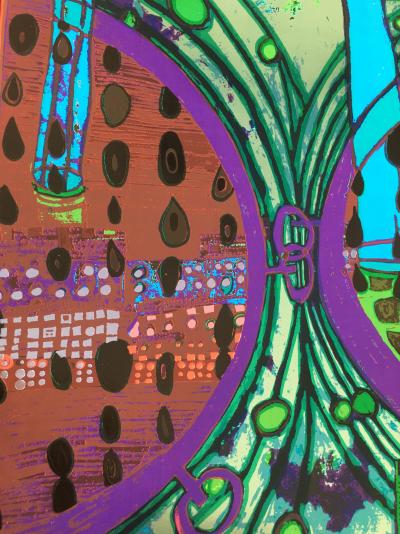Friedensreich HUNDERTWASSER - Rainy day from the rain day, Plate 5, 1970-72 - Original screenprint in colors 2