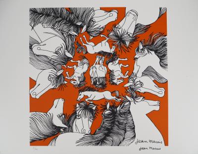 Jean MARAIS - Equitation, Hommage au cheval - Lithographie signée 2