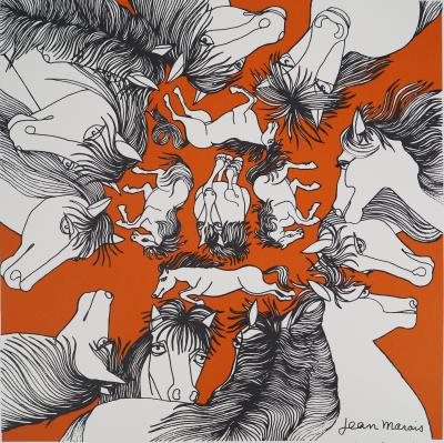 Jean MARAIS - Equitation, Hommage au cheval - Lithographie signée 2