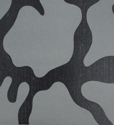 Jean ARP - Abstraction en bleu, 1954 - Bois gravé original 2