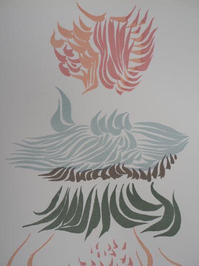 Jacques HÉROLD - Fleurs en couleurs, 1974 - Lithographie originale 2