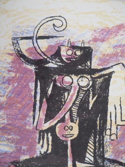 Wifredo LAM - Deux personnages fantastiques, 1974 - Lithographie originale 2