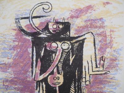 Wifredo LAM - Deux personnages fantastiques, 1974 - Lithographie originale 2