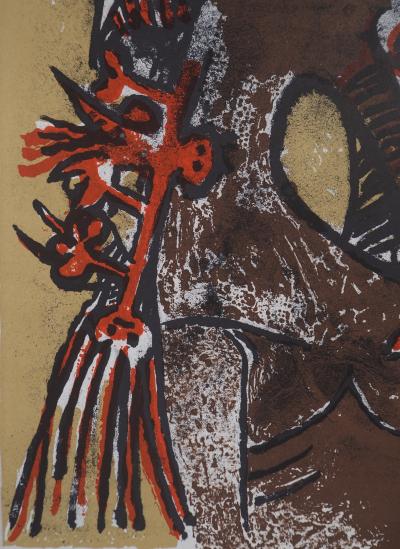Wifredo LAM - Double personnage, 1979 - Lithographie originale 2