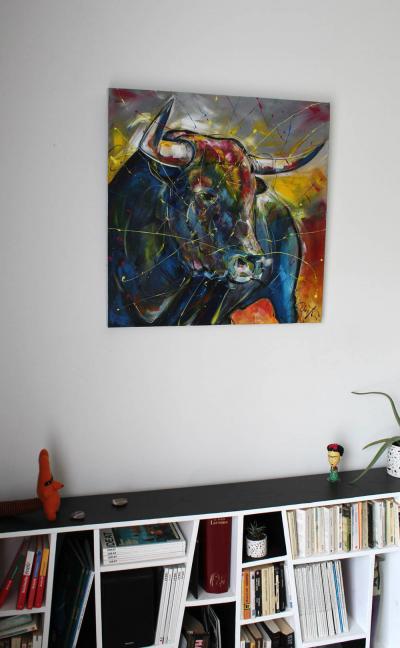 Patrick MARTIN -Le taureau 2022 - Acrylique sur toile 2