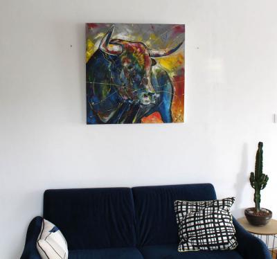 Patrick MARTIN -Le taureau 2022 - Acrylique sur toile 2