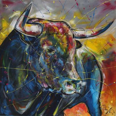 Patrick MARTIN -Le taureau 2022 - Acrylique sur toile 2