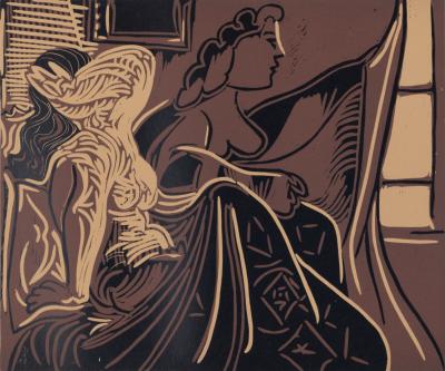Pablo PICASSO (after) - Deux femmes près de la fenêtre, 1962 - Linocut print 2