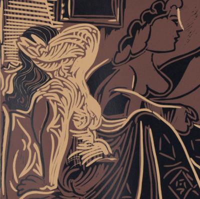 Pablo PICASSO (after) - Deux femmes près de la fenêtre, 1962 - Linocut print 2