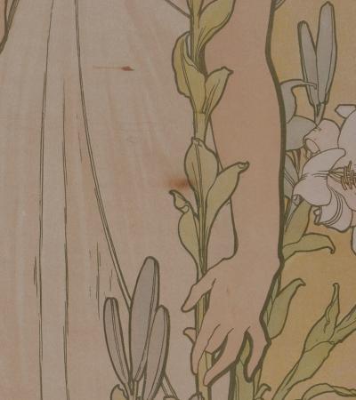 Alphonse Mucha - Les Fleurs, Iris, 1898 - Affiche Lithographie Originale 2