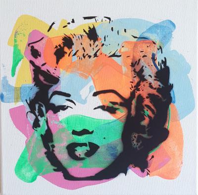 PyB -  Marilyn Warhol , 2022 - Technique mixte sur toile 2