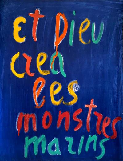 André LANSKOY - Et Dieu créa les monstres marins - Lithographie originale 2