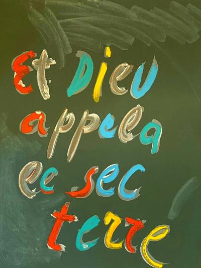 André LANSKOY - Et Dieu appela le sec terre - Lithographie originale 2