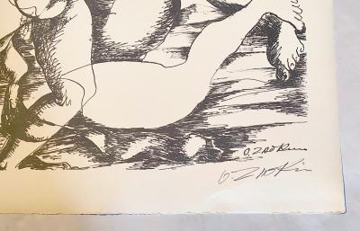 Ossip Zadkine - The Labours of Hercule - Fight against Hippolyte, queen of the Amazons - Lithographie signée 2
