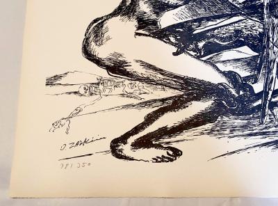Ossip Zadkine - The Labours of Hercule - Fight with the Stymphalian bird - Lithographie signée 2