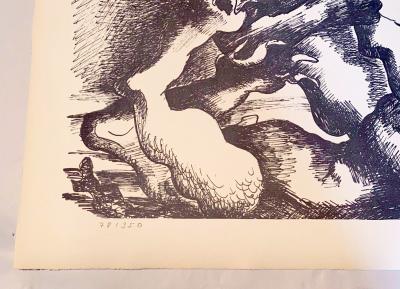 Ossip Zadkine - The Labours of Hercule - The Boar Of Eyrmanthos - Lithographie signée 2