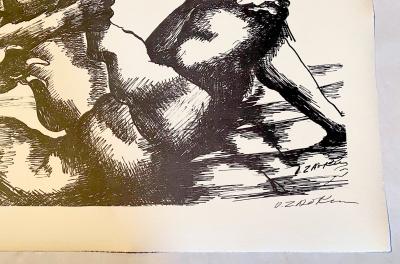 Ossip Zadkine - The Labours of Hercule - The Boar Of Eyrmanthos - Lithographie signée 2