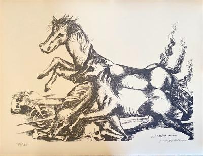 Ossip Zadkine - The Labours of Hercule - The mares of Diomedes - Lithographie signée 2