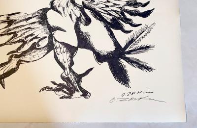 Ossip Zadkine - The Labours of Hercule - The Stymphalian bird - Lithographie signée 2