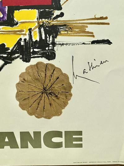 GEORGES MATHIEU - ORIGINAL AIR FRANCE JAPAN POSTER - 1967 - SIGNED IN THE PLATE 2