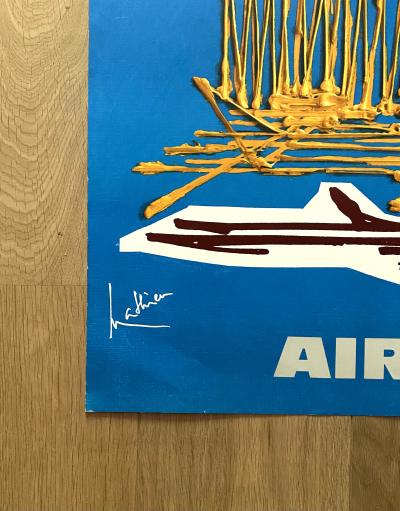 GEORGES MATHIEU - AFFICHE AIR FRANCE GRÈCE - SIGNÉE DANS LA PLANCHE - 1967 2