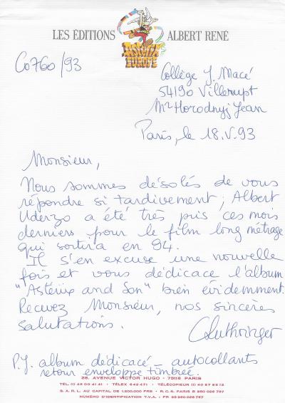 Albert UDERZO -  Astérix - Dessin original à la mine de plomb sur papier 2