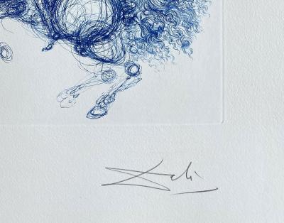 Salvador Dali - Le Combat des Cavaliers, 1973 - Gravure originale signée au crayon 2