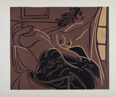 Pablo PICASSO (after) - Femmes regardant par la fenêtre, 1962 - Linocut print 2