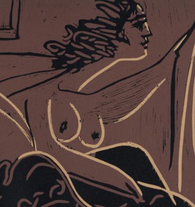 Pablo PICASSO (after) - Femmes regardant par la fenêtre, 1962 - Linocut print 2