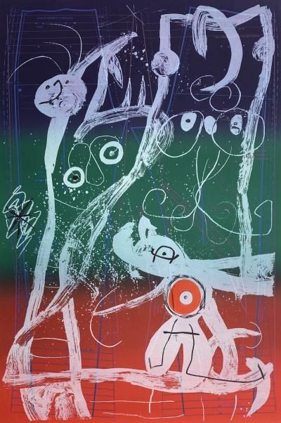 Joan Miro - Le délire du couturier, 1969 - Grande lithographie originale signée et numérotée au crayon 2
