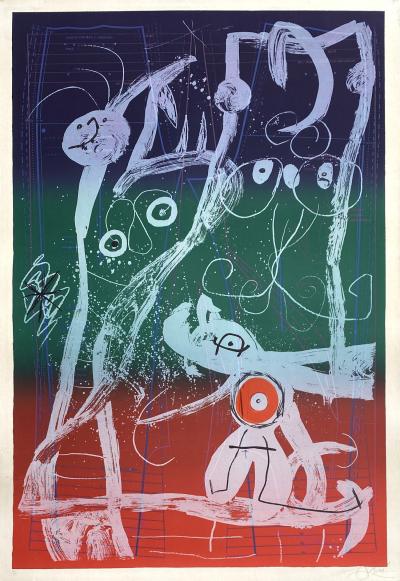 Joan Miro - Le délire du couturier, 1969 - Grande lithographie originale signée et numérotée au crayon 2