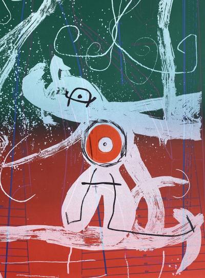Joan Miro - Le délire du couturier, 1969 - Grande lithographie originale signée numérotée crayon 2