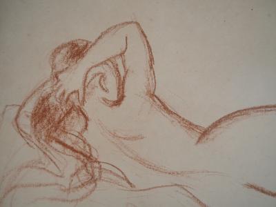 Suzanne Valadon - Nu allongé de dos - Dessin original au pastel signé 2